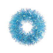 Tinsel Wreath Iridescent 30cm Assorted 4