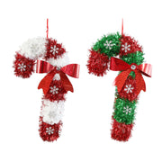 Tinsel Hanging Candycane Assorted