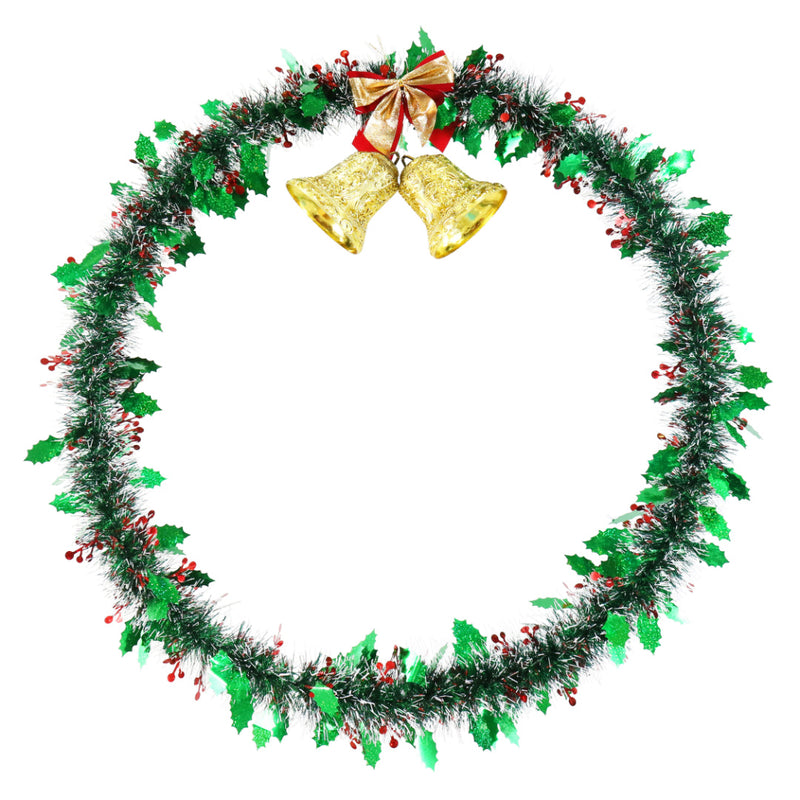 Tinsel Hula Hoop Wreath 70cm 2