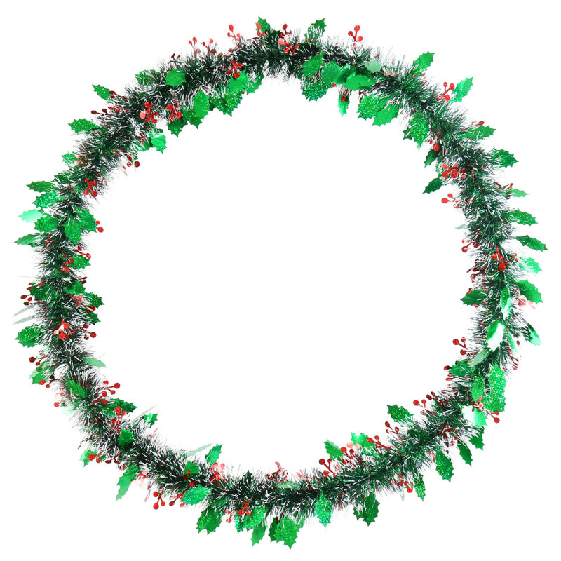 Tinsel Hula Hoop Wreath 70cm 3