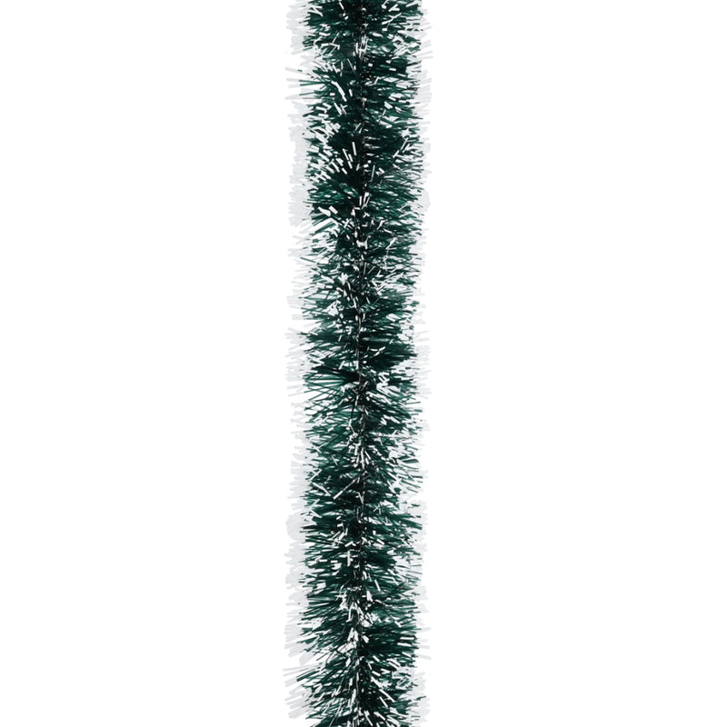 Tinsel Dark Green Snow Tipped 2m