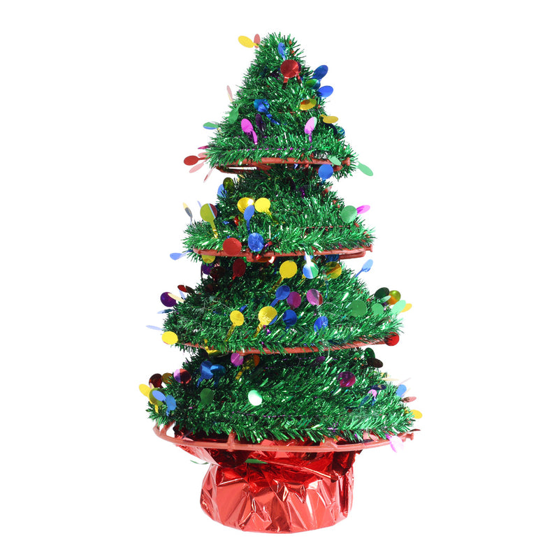 Tinsel Table Tree Pot 37cm