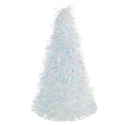 Tinsel Cone Tree Iridescent 26cm Assorted 5