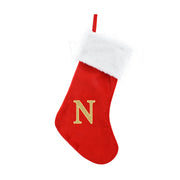 Alphabet Velvet Stocking Gold Letter 50cm Assorted 14