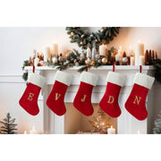 Alphabet Velvet Stocking Gold Letter 50cm Assorted 24