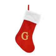 Alphabet Velvet Stocking Gold Letter 50cm Assorted 7