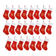 Alphabet Velvet Stocking Gold Letter 50cm Assorted