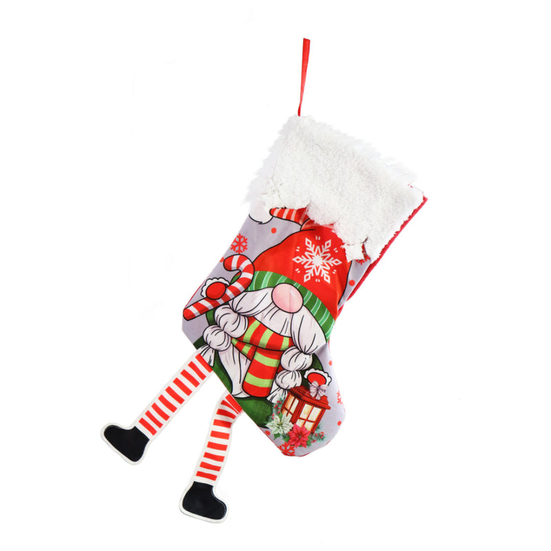 Stocking Candy Legs Gnome 51cm Assorted 4