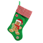 Gingerbread Stocking Candy Trim 40cm Assorted 3