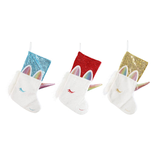 Unicorn Stocking 44cm Assorted