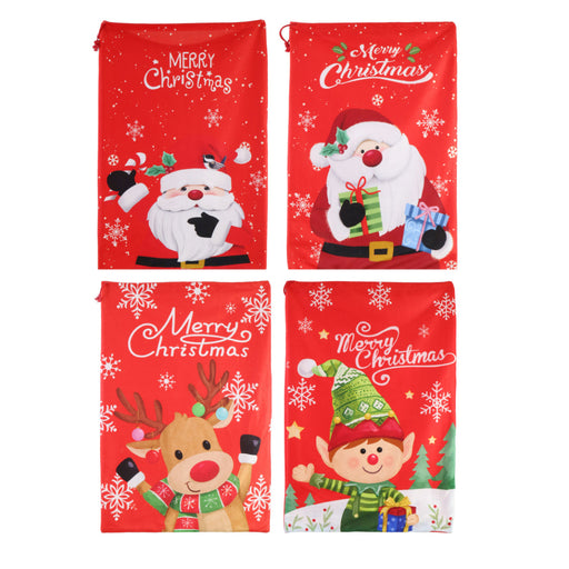 Velveteen Vibrant Character Sack 49x70cm Assorted