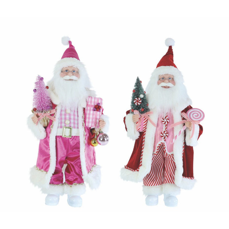 Pink Candy Santa Figurine 45cm Assorted