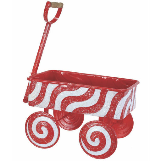 Metal Candycane Wagon