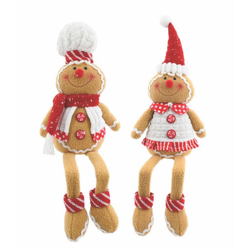 Gingerbread Fancy Outfit Shelf Sit 51cm Assorted
