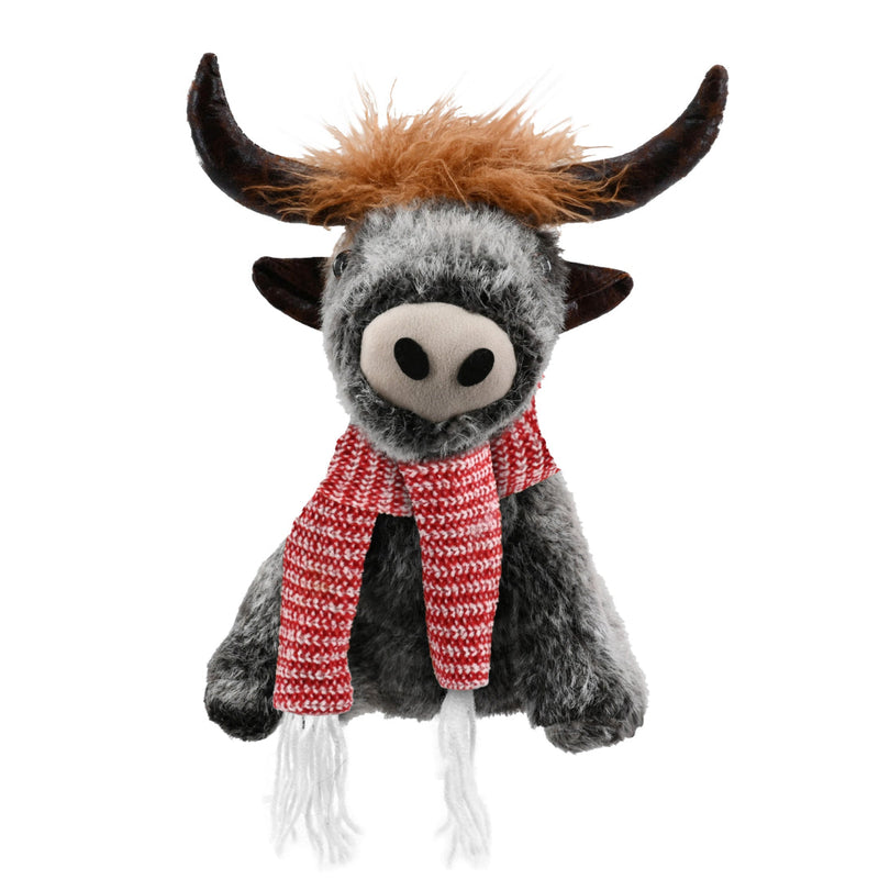Christmas Highland Cow Knit Scarf 37cm Assorted 2
