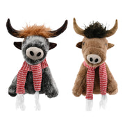 Christmas Highland Cow Knit Scarf 37cm Assorted
