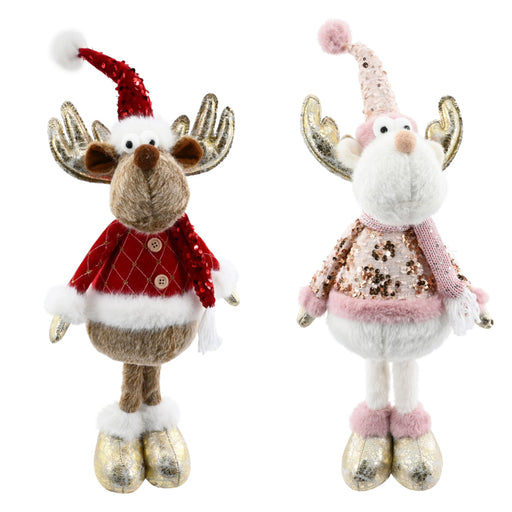 Fancy Festive Reindeer Standing 58cm Assorted 