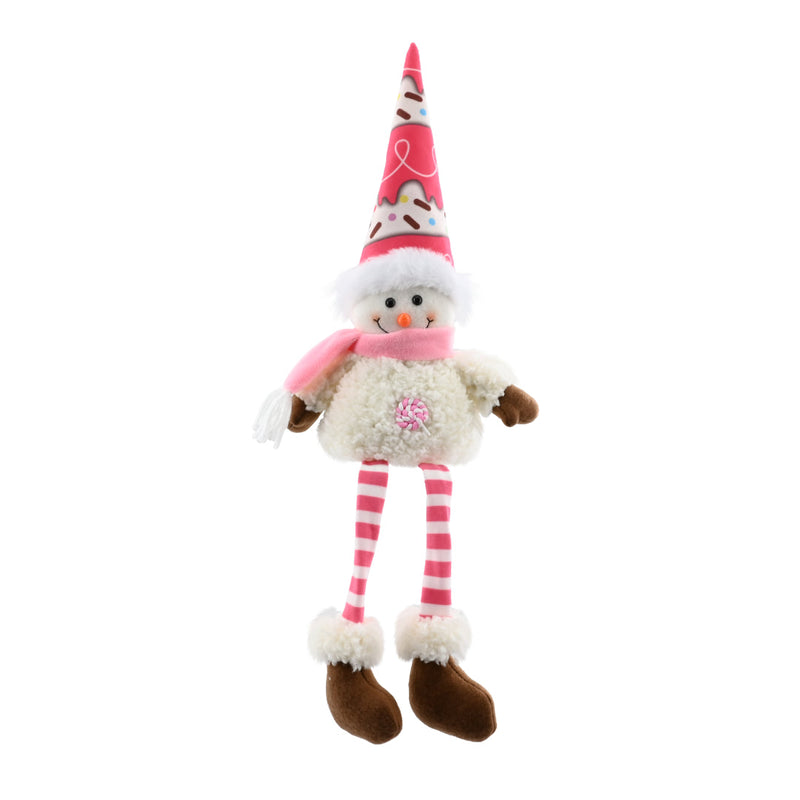 Ice-Cream Snowman Dangly Leg 50cm Assorted 2
