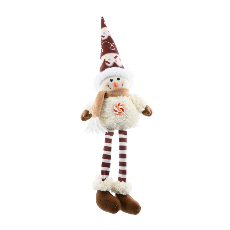 Ice-Cream Snowman Dangly Leg 50cm Assorted 4