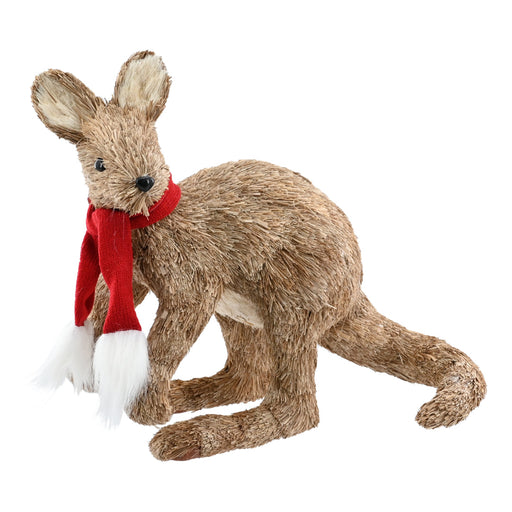 Sisal Kangaroo w/Scarf Hopping