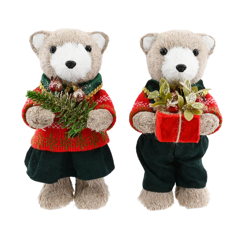 Poly-Fur Bear w/Presents 21cm Assorted