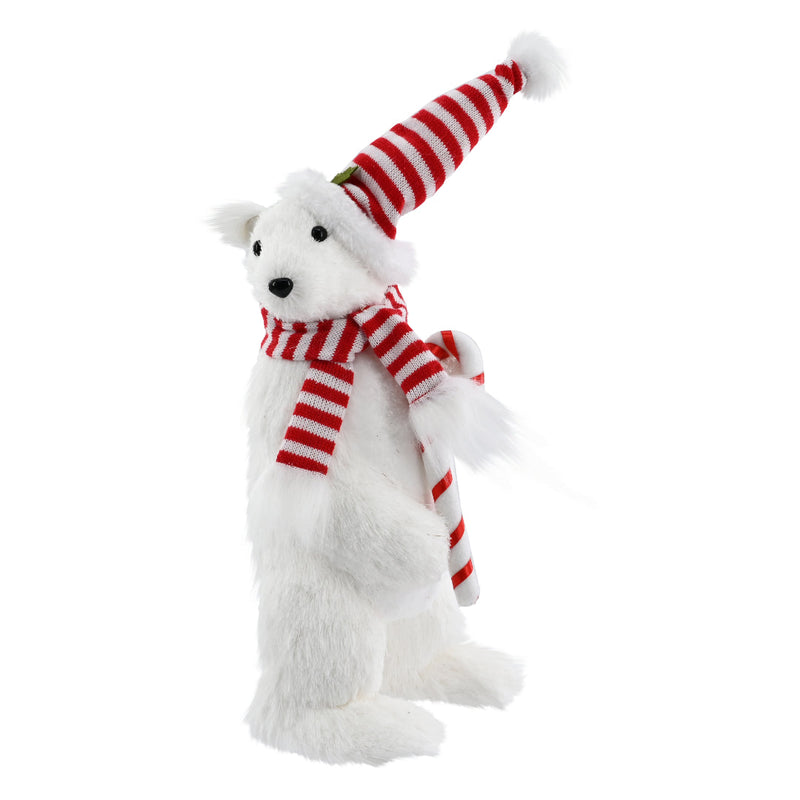 White Candy Sisal Polar Bear 38cm