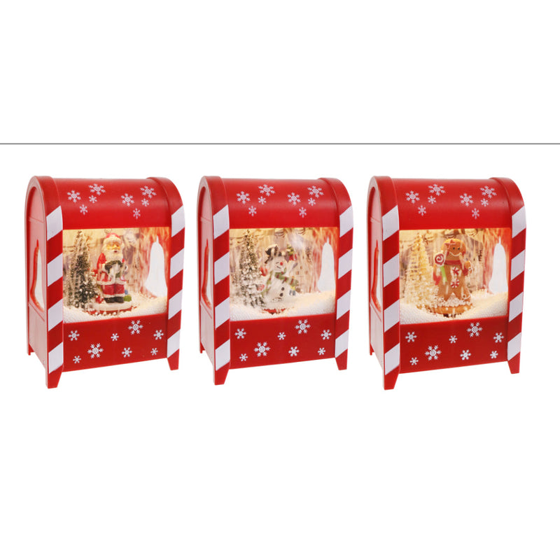 LED Musical Snowing Mini Postbox Assorted