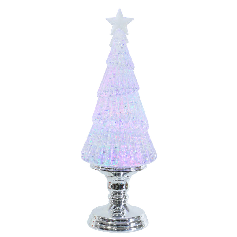 Glitter Swirl Chrome Tree Timer 26cm Assorted 2