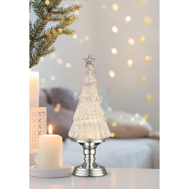Glitter Swirl Chrome Tree Timer 26cm Assorted 7