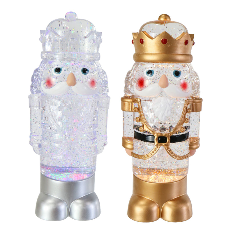 Glitter Swirl Crystal Nutcracker Timer 31cm Assorted