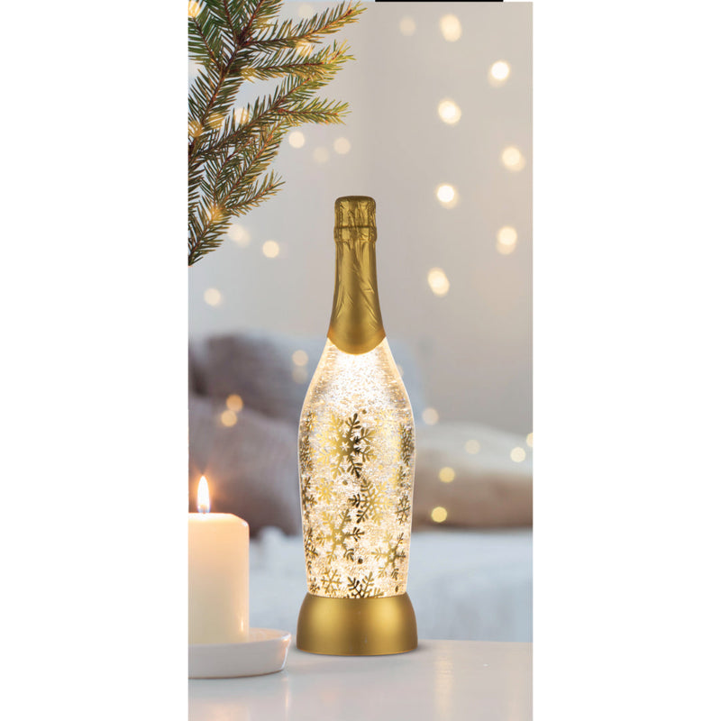 Glitter Swirl Snowflake Champagne USB 34cm Assorted 6