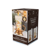 Glitter Swirl Candle Holder Nativity Timer Assorted 6 – thumbnail
