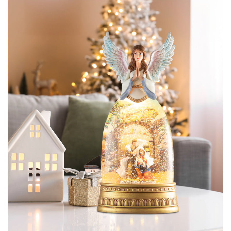 Glitter Swirl Music Nativity Angel Bottle USB 2