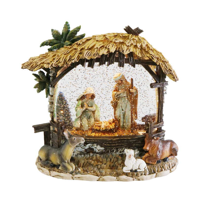 Glitter Swirl Music Nativity Manger Scene USB Assorted 3