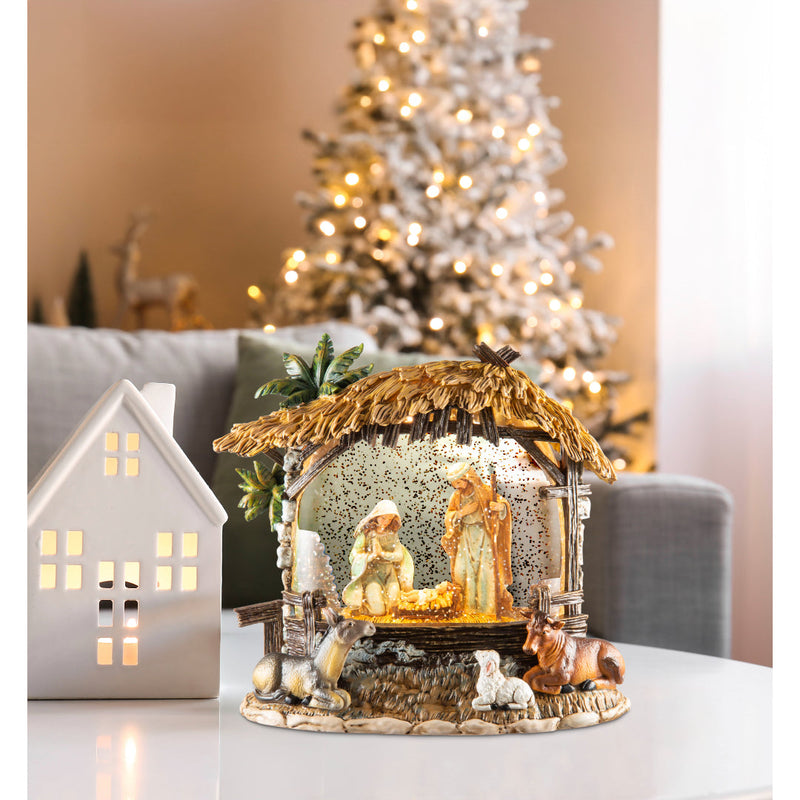 Glitter Swirl Music Nativity Manger Scene USB Assorted 4