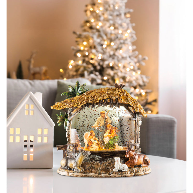 Glitter Swirl Music Nativity Manger Scene USB Assorted 5