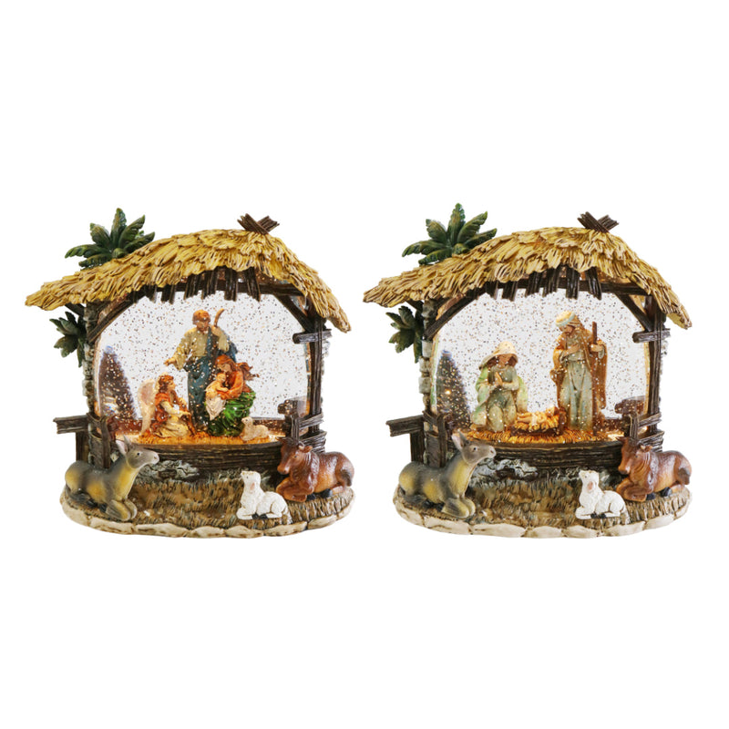 Glitter Swirl Music Nativity Manger Scene USB Assorted