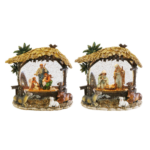 Glitter Swirl Music Nativity Manger Scene USB Assorted