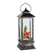 Glitter Swirl Music Lantern Santa Scene USB Assorted 2