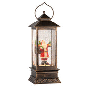 Glitter Swirl Music Lantern Santa Scene USB Assorted 3