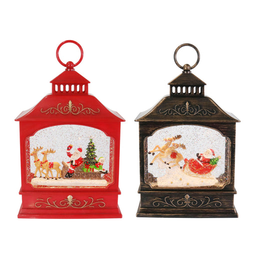 Glitter Swirl Music Lantern House USB Assorted