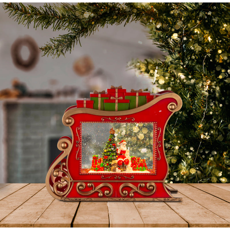 Glitter Swirl Music Christmas Sleigh USB 3