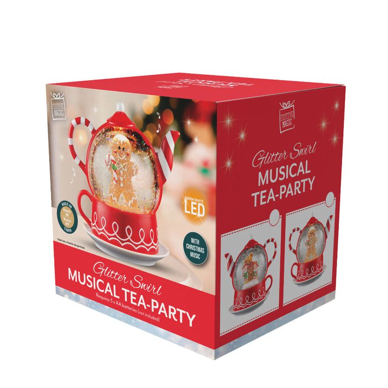 Glitter Swirl Music Tea-Party Timer Assorted 9