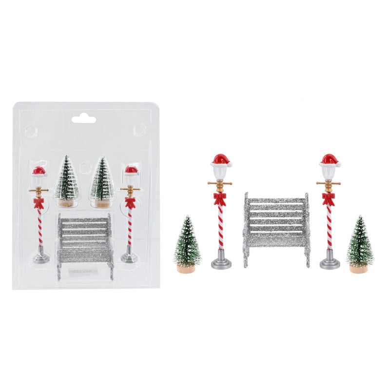 Christmas Village Street Scene 5pc Assorted 3