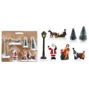 Resin Christmas Villager Figurine Set Assorted 2