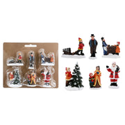 Resin Christmas Villager Figurine Set Assorted 3