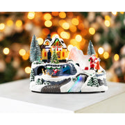 LED Musical Village Scene F/Optic USB Assorted 4