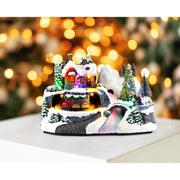 LED Musical Village Scene F/Optic USB Assorted 5