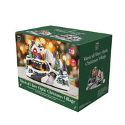 LED Musical Village Scene F/Optic USB Assorted 6