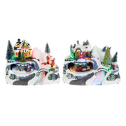 LED Musical Village Scene F/Optic USB Assorted